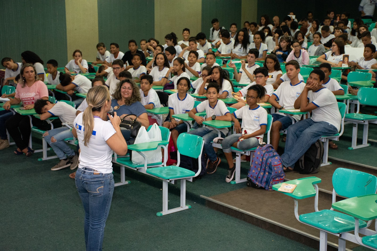 A ação abordou a violência doméstica e o trabalho do MPE no combate a esse tipo de crime.  