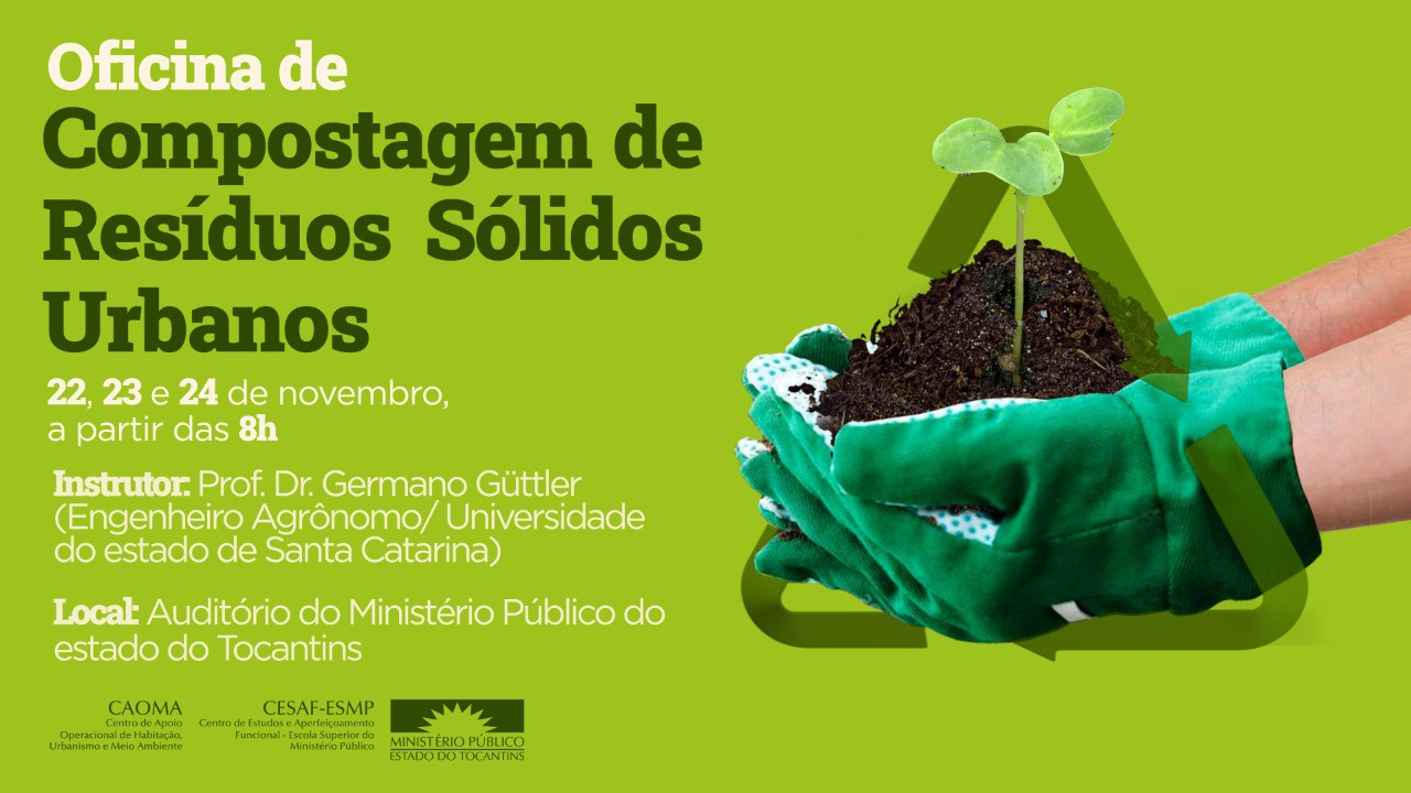 O evento será realizado de forma presencial nos dias 22, 23 e 24 de novembro, no auditório do térreo do MPTO