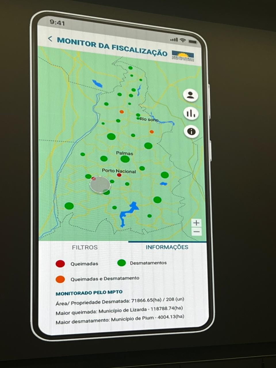 Público poderá conferir, no aplicativo, locais onde há ocorrências de desmatamentos e queimadas