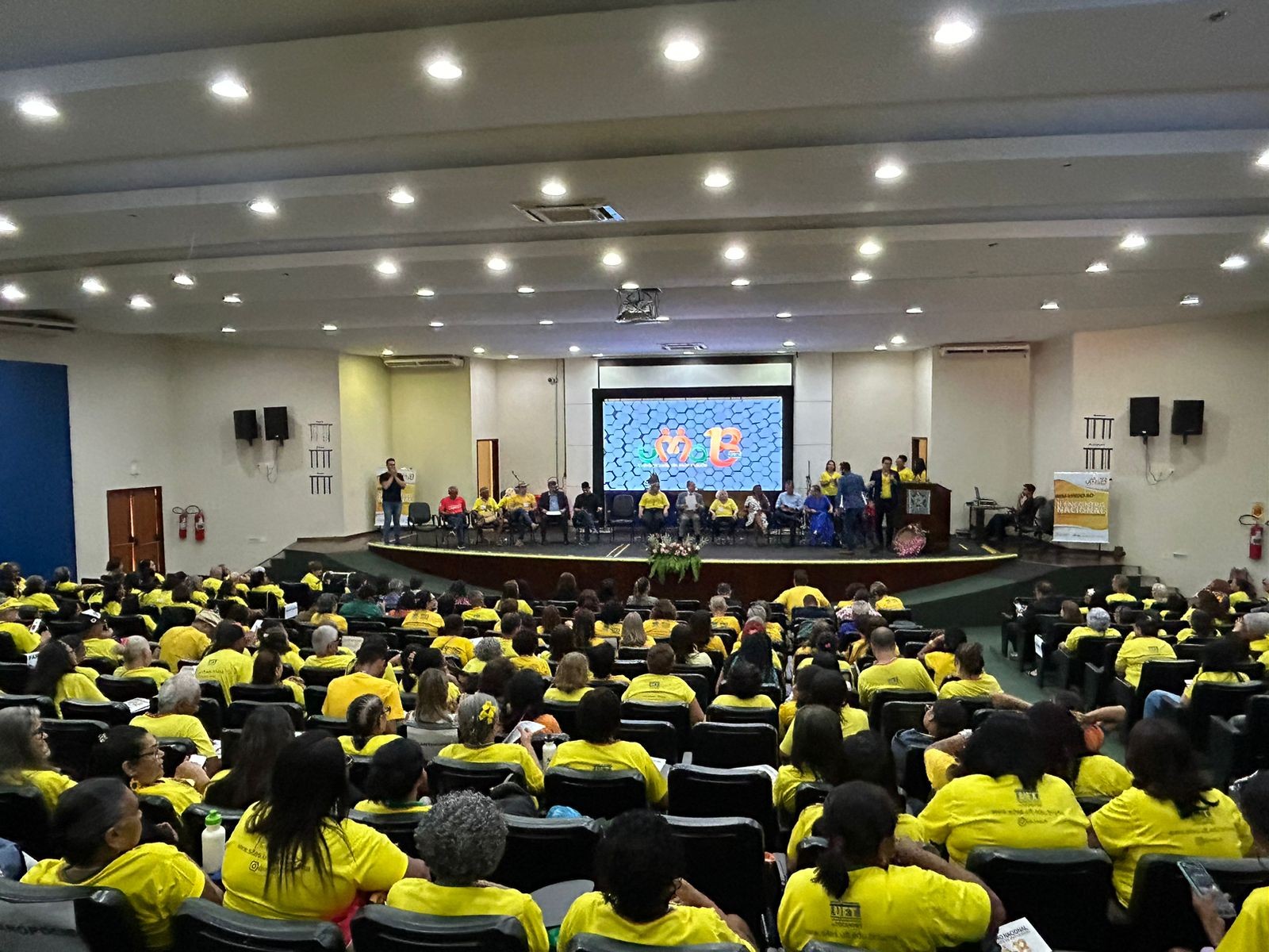 A homenagem aconteceu na abertura oficial do evento que reuniu mais de 500 idosos