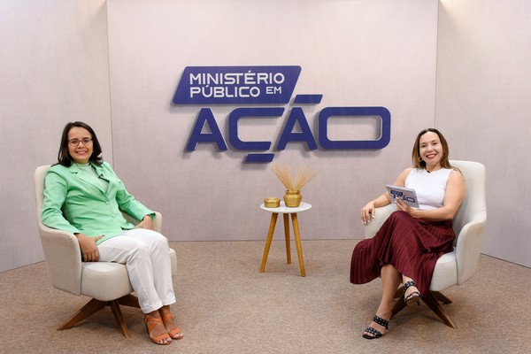 Promotora de Justiça Cynthia Assis de Paula foi entrevistada pela promotora Isabelle Figueiredo