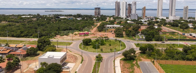 Vista aérea da LO-05, em Palmas, mostrando área ocupada pela sede da Asspmeto