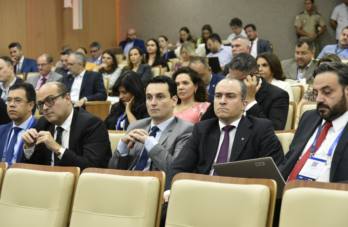 Membros e servidores durante o painel