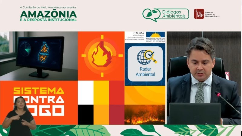 Promotor Saulo Vinhal apresentou a iniciativa “Contra Fogo: plataforma digital de combate às queimadas no Tocantins”