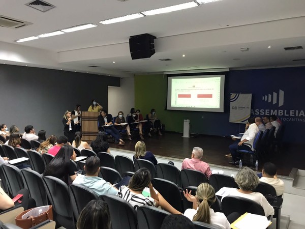 A promotora de Justiça Araína Cesárea durante a reunião que aprovou o projeto-piloto de regulação do HGP [Foto: MPTO]