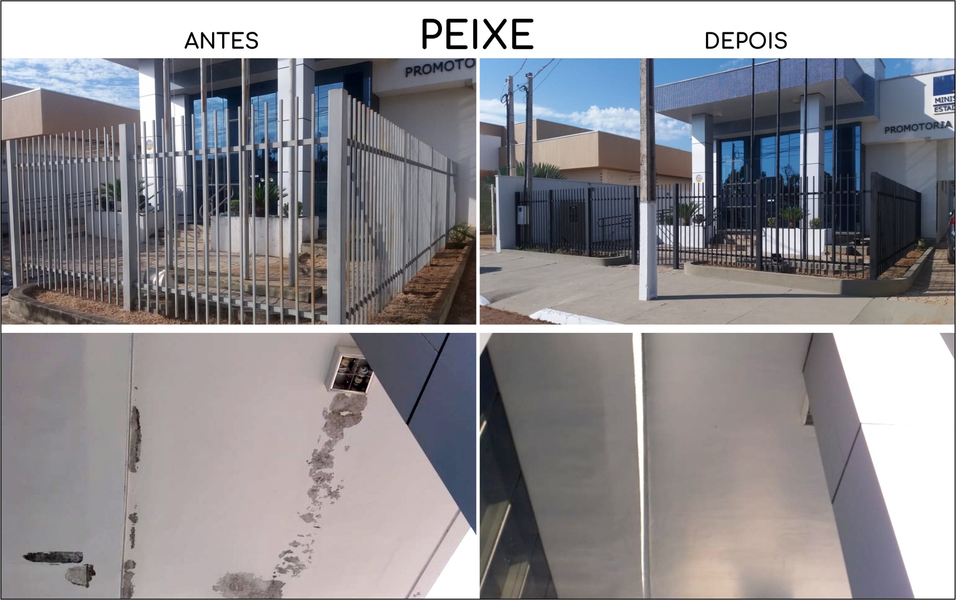 Antes e depois na Promotoria de Justiça de Peixe