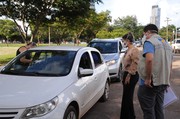 Vacinação ocorreu em drive-thru