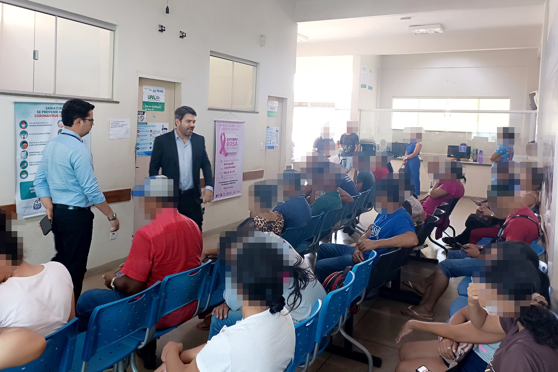 Durante a vistoria, comprovou-se a longa espera de pacientes por atendimento