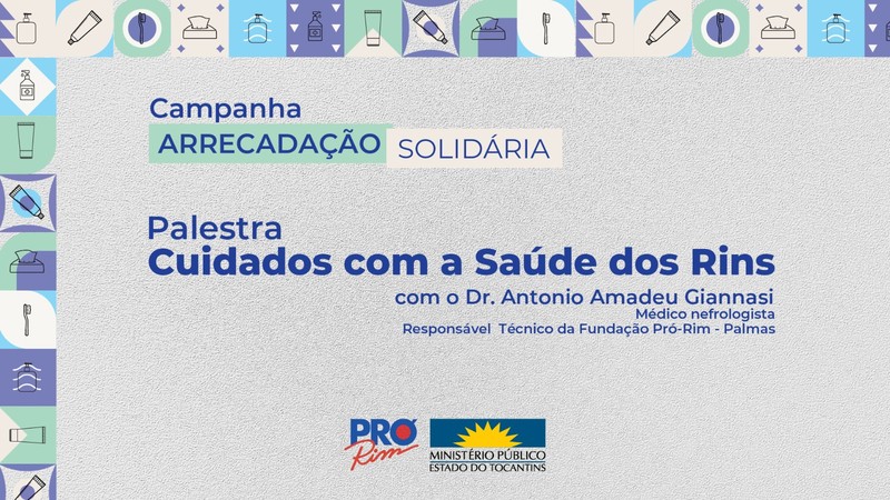 A palestra é destinada aos integrantes do MPTO, além de docentes e discentes dos cursos de medicina, farmácia, enfermagem, nutrição e comunidade interessada.