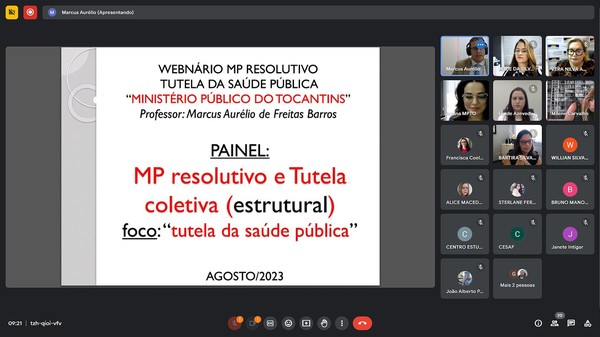 O webinário “MP Resolutivo: Redes de cooperação, coprodução e ações estruturantes na tutela da saúde pública” aconteceu na sexta-feira,18.