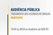 Audiência acontece no auditório da OAB