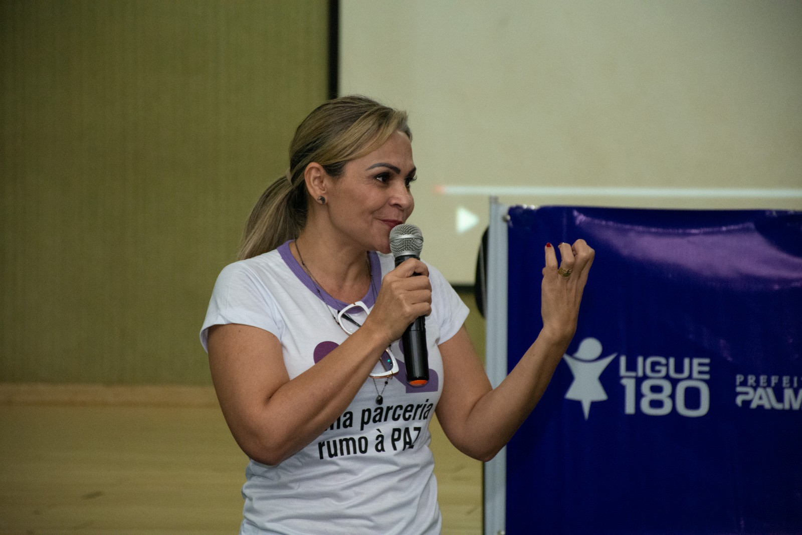 A ação abordou a violência doméstica e o trabalho do MPE no combate a esse tipo de crime.  