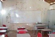 Sala de aula de escola que atende comunidade quilombola, em Arraias