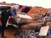 Pescado é descartado no aterro sanitário