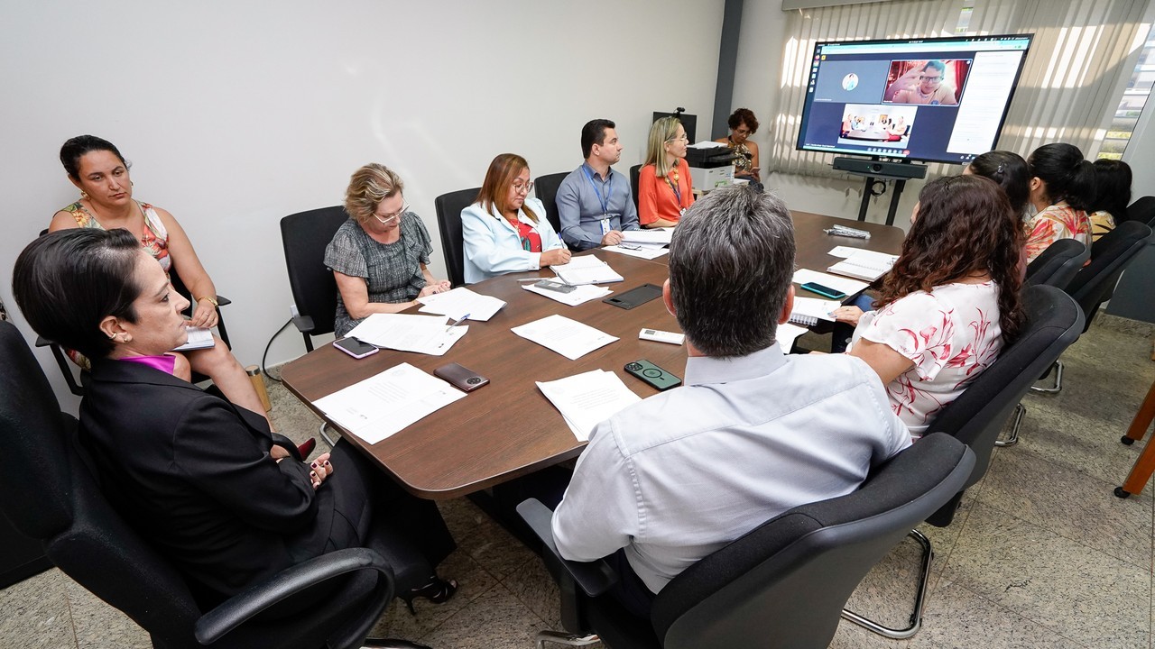 A equipe participou virtualmente da reunião