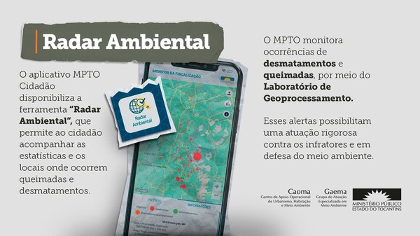 Ferramenta mostra estatísticas referentes a queimadas e desmatamentos no Estado do Tocantins