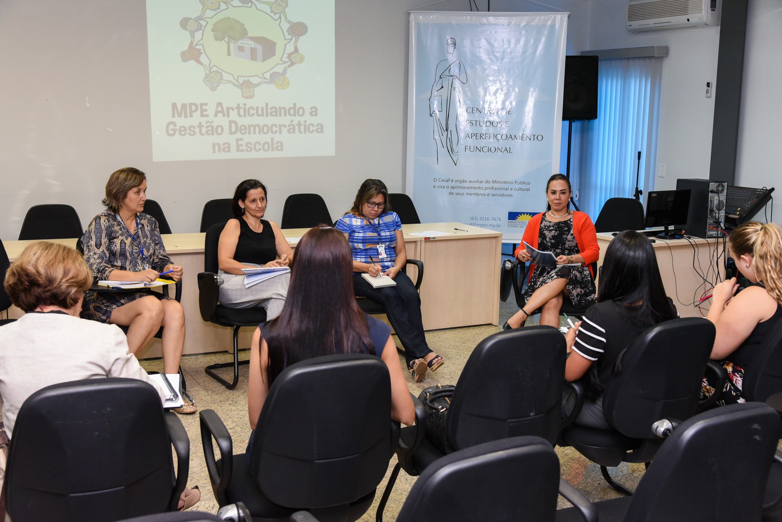 Reunião ocorreu na sede do MPE (Foto: Marcelo de Deus)