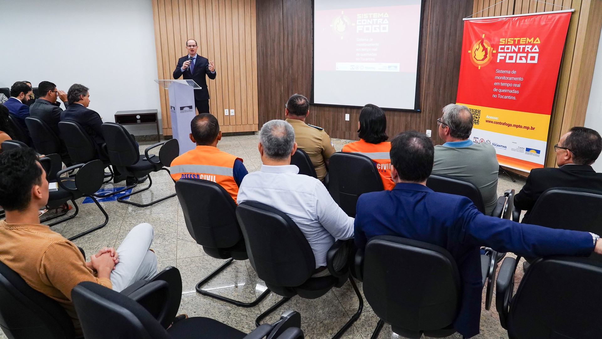 Procurador-geral de Justiça do Tocantins, Abel Andrade discursou durante lançamento