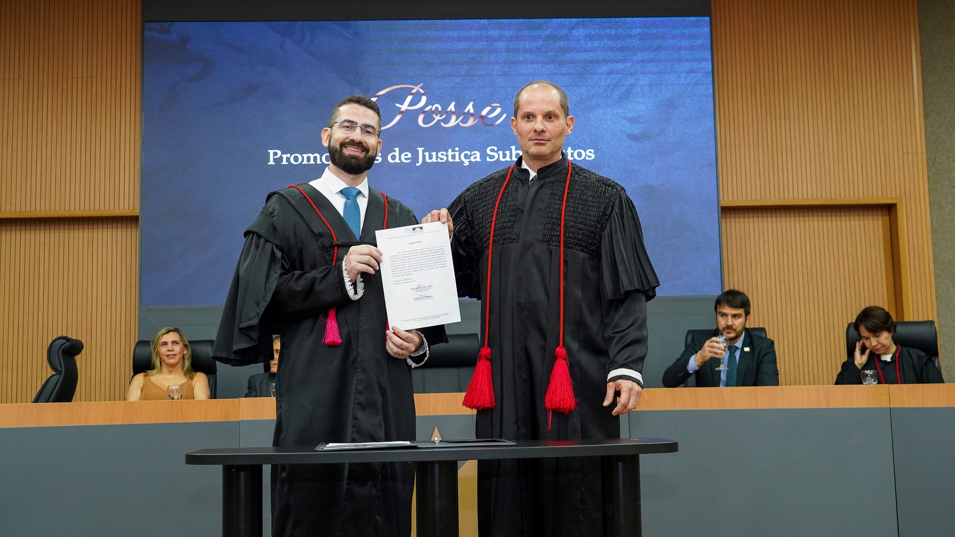 Rhander Teixeira e o PGJ Abel Andrade Leal Júnior