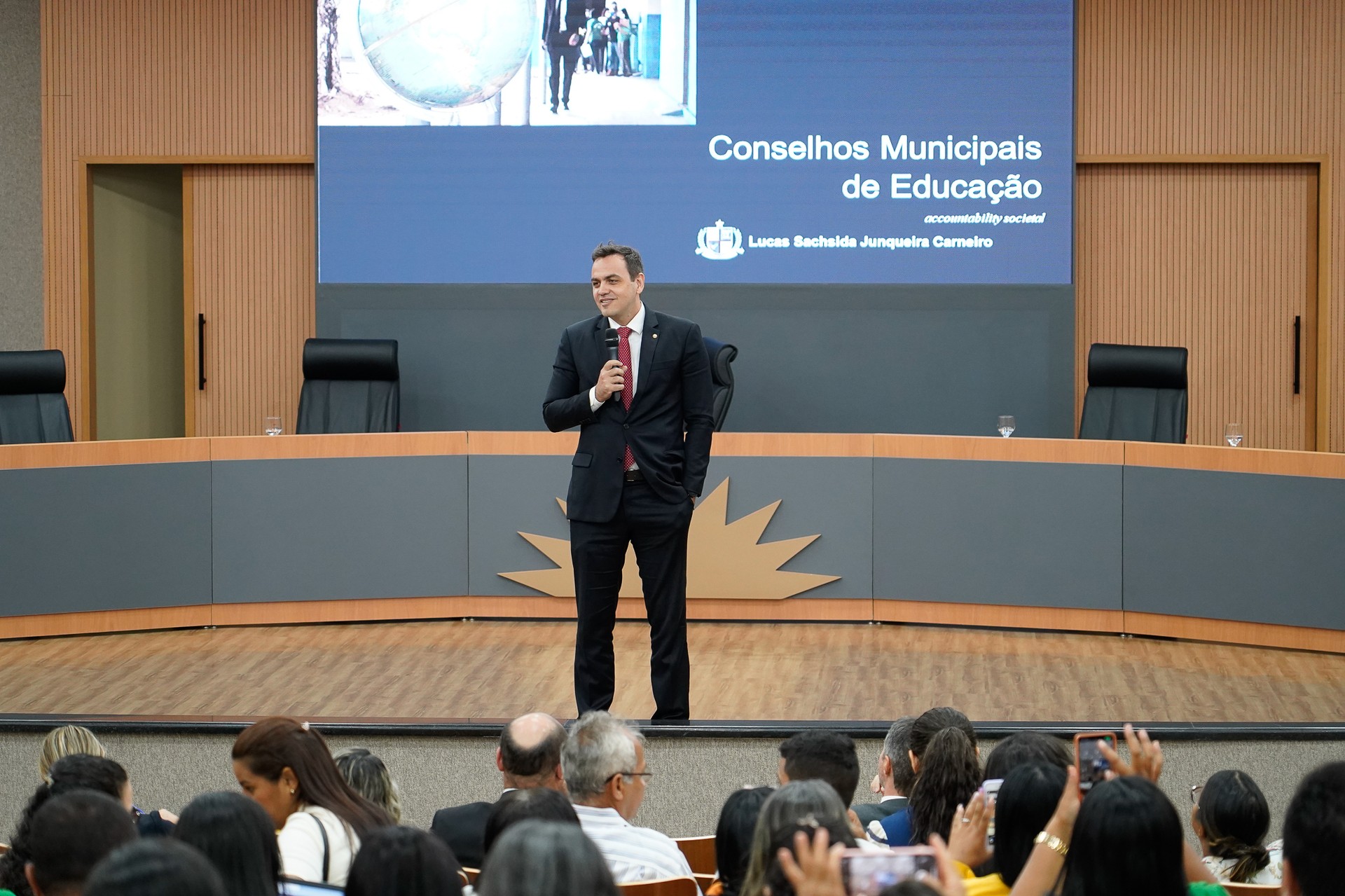 Promotor de Justiça do Ministério Público de Alagoas (MPAL), Lucas Sachsida Junqueira Carneiro, foi o primeiro palestrante do evento.