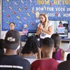 A palestra foi ministrada pelas pedagogas Leila Maria Lopes da Silva e Bruna Raquel Resplandes