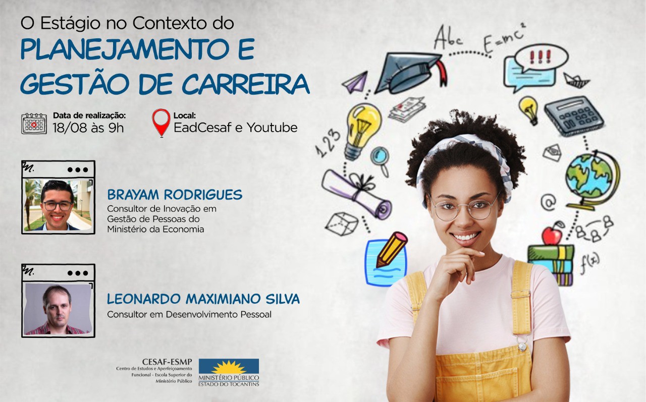 As atividades do evento ocorrerão no dia 18 de Agosto, a partir das 9h, pela plataforma EadCesaf, com transmissão ao vivo pelo canal CESAF-MPTO, no Youtube