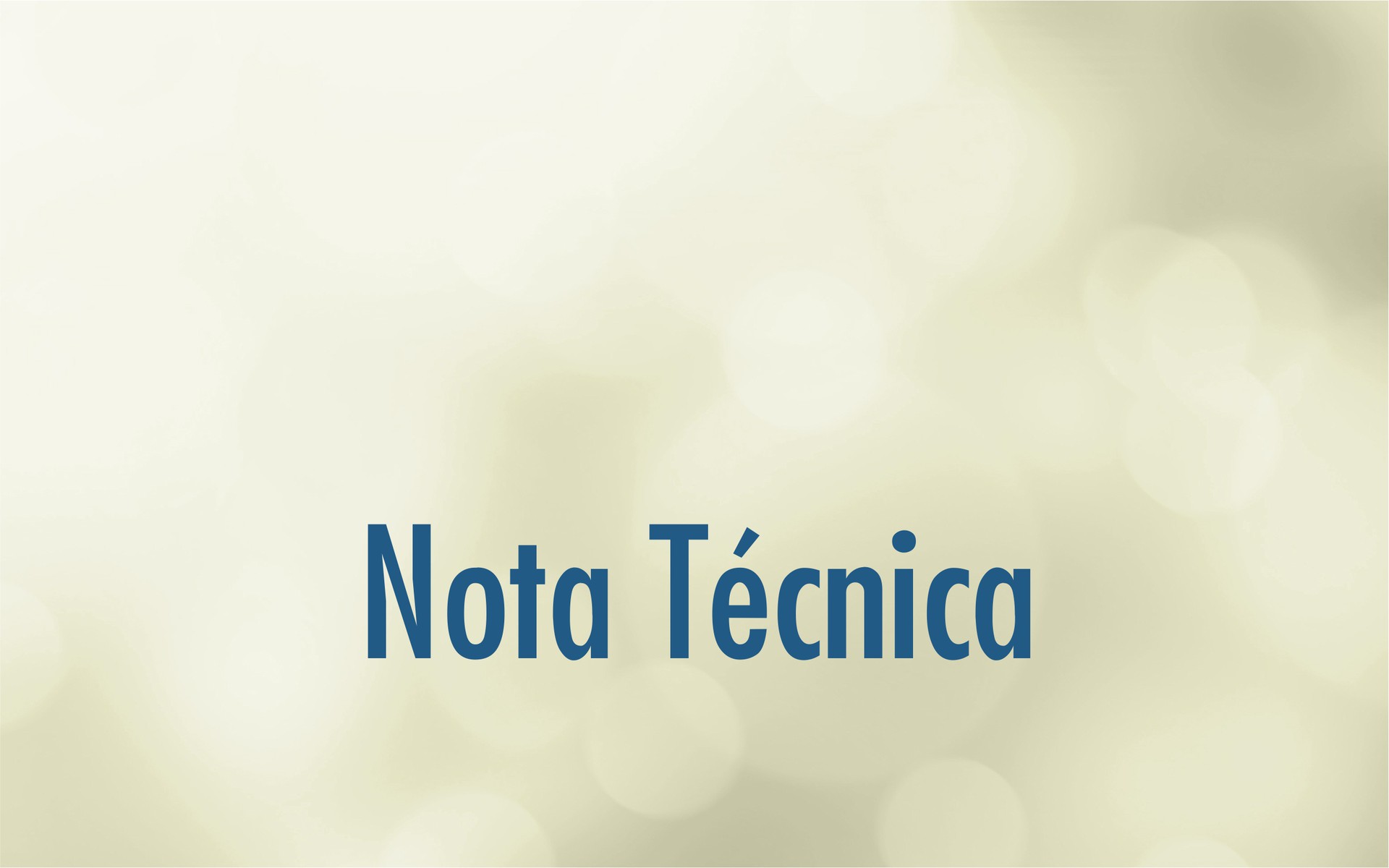 Nota Técnica