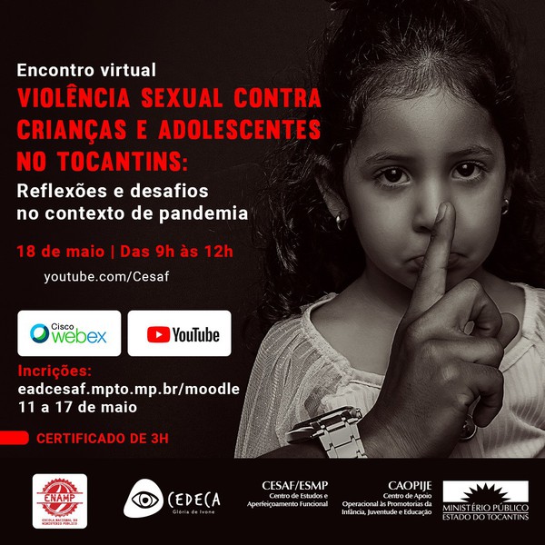 Encontro Virtual “Violência sexual contra crianças e adolescentes no estado do Tocantins