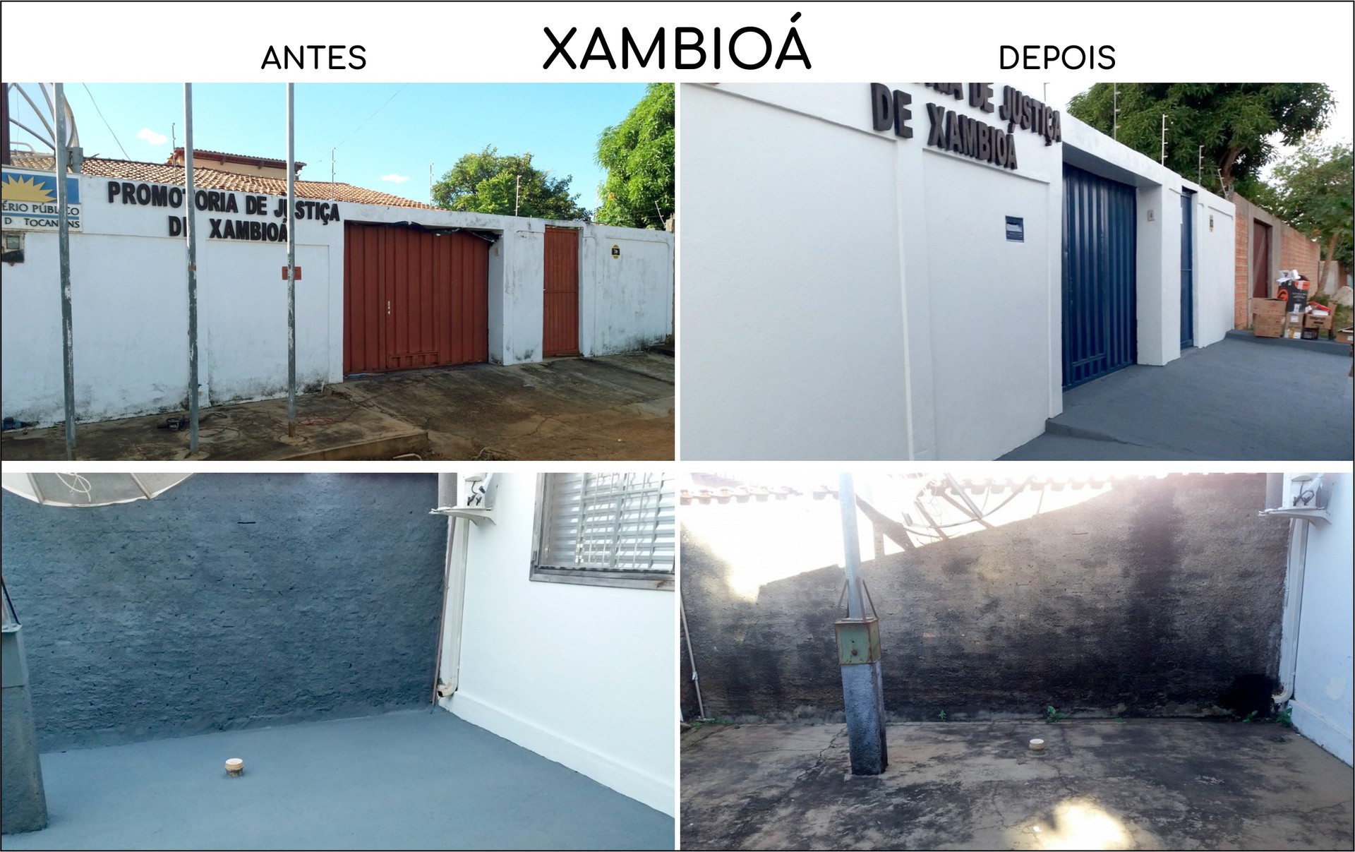 Antes e depois na Promotoria de Justiça de Xambioá