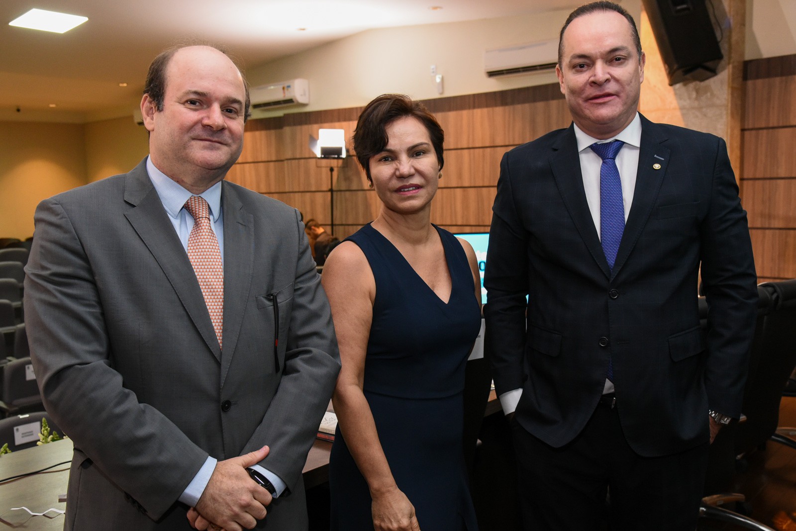 A ouvidora do MPE com o ministro do TSE e o presidente do Colégio de Ouvidores