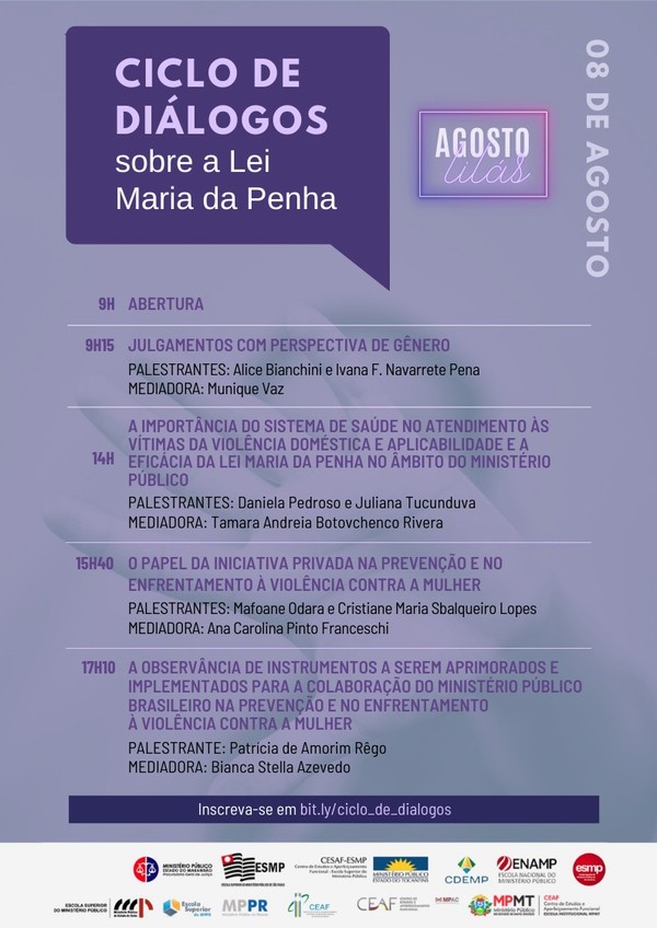 A atividade educativa foi dividida em quatro painéis que ocorrerão no dia 08/08, a partir das 9h, pela plataforma EADCESAF