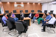 Procurador de Justiça José Maria da Silva Júnior e representantes do agronegócio tocantinense durante reunião no MPTO