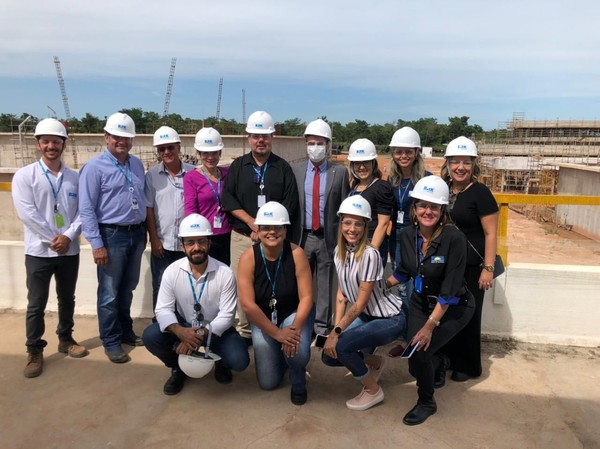 Equipe do MPTO no canteiro de obras da nova estação de efluentes