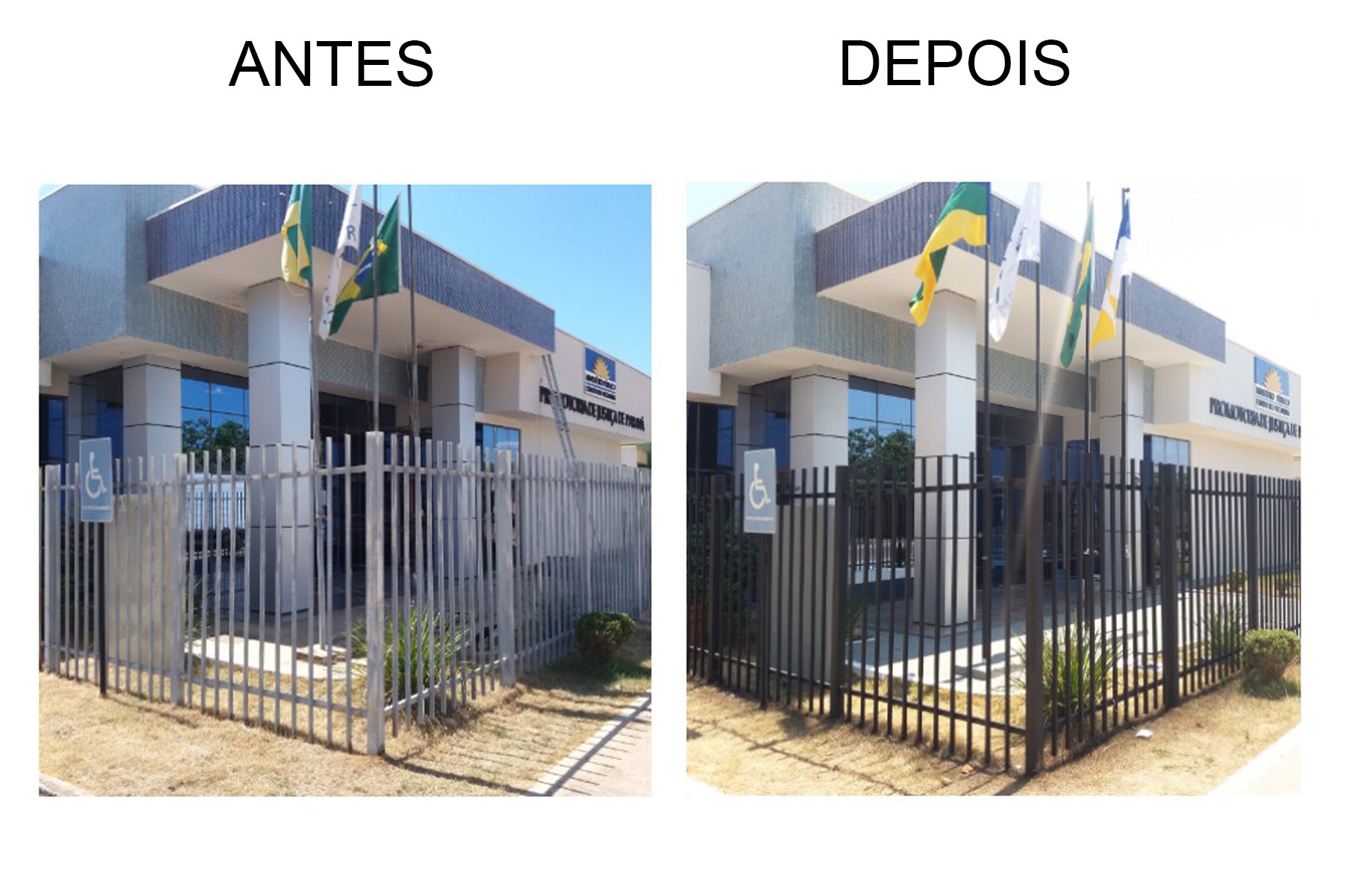 Fachada revitalizada após a obra