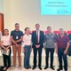 Promotor de Justiça substituto Vitor Casasco Alejandre de Almeida, representantes do município e da empresa responsável pela obra