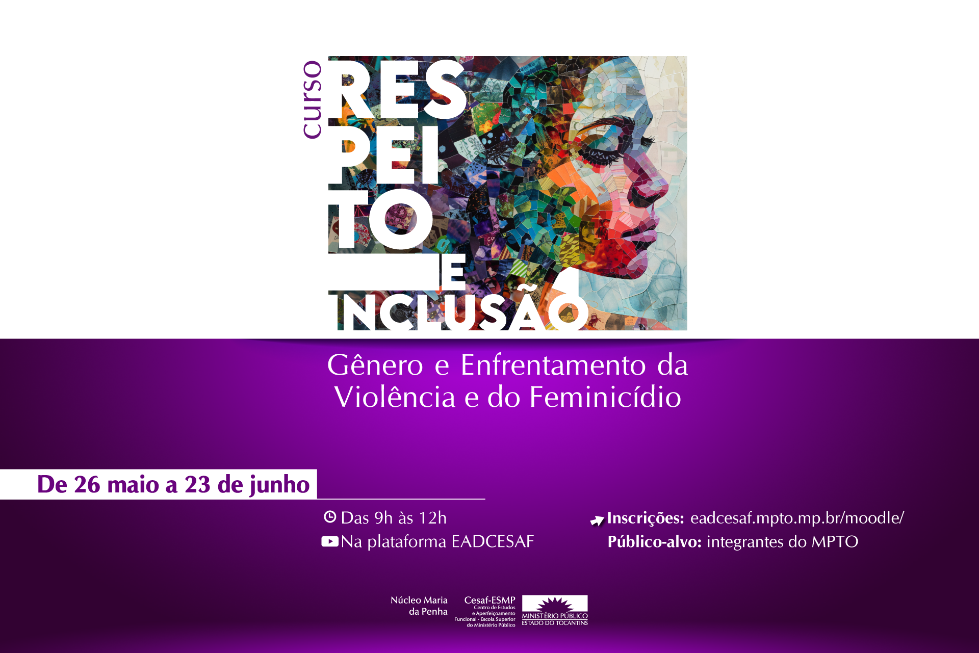 Com carga horária de 12 horas, o curso será realizado virtualmente, com aulas ao vivo na plataforma EadCesaf