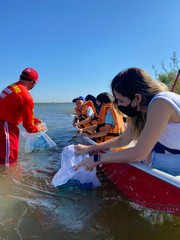 A soltura de mais de 20 mil peixes foi realizada nos municípios de Arapoema e Pau D´arco