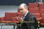 Momento da sustentação oral do promotor de Justiça