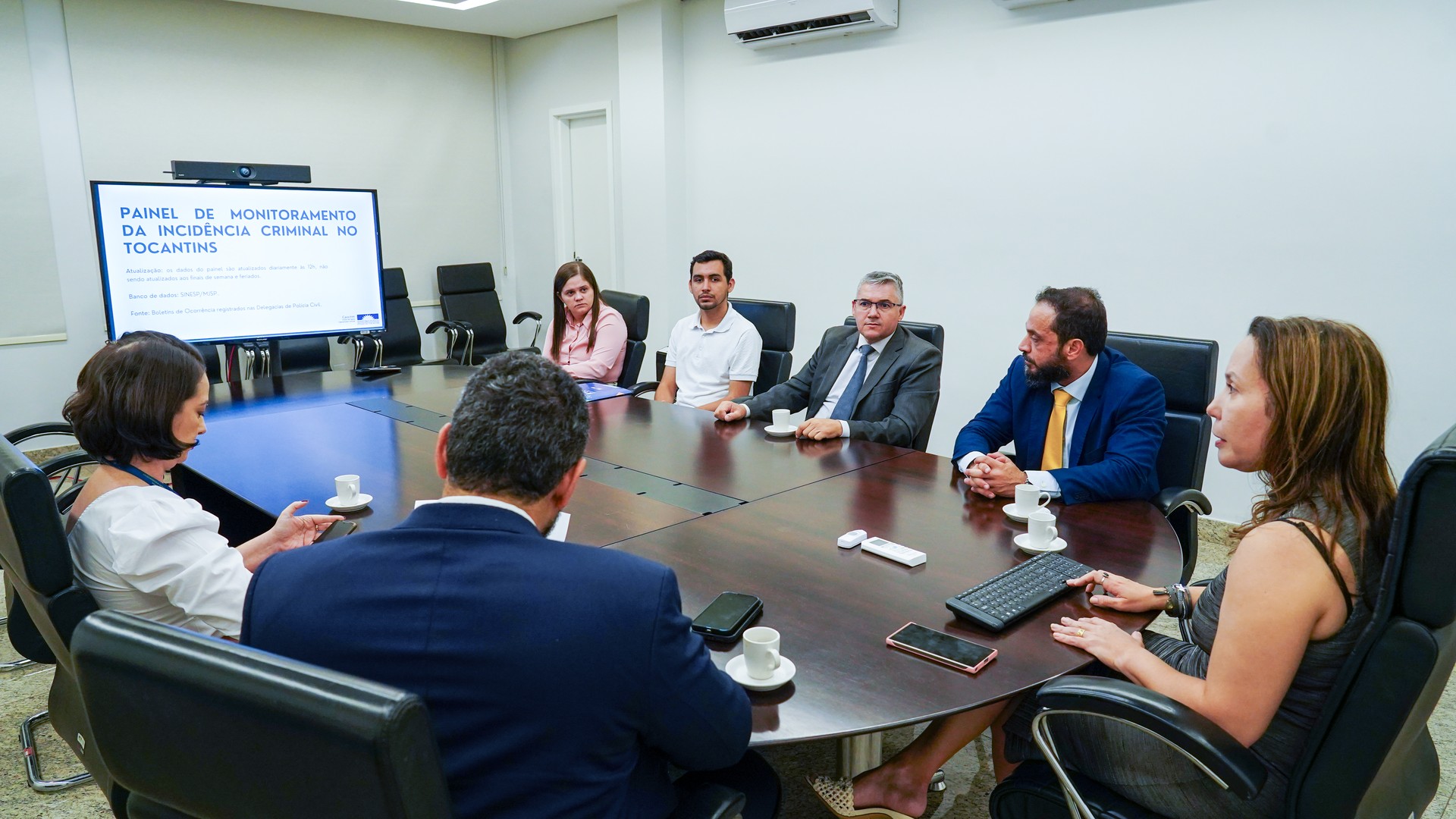 Integrantes do MPTO, da PF e da SSP participaram de reunião em Palmas