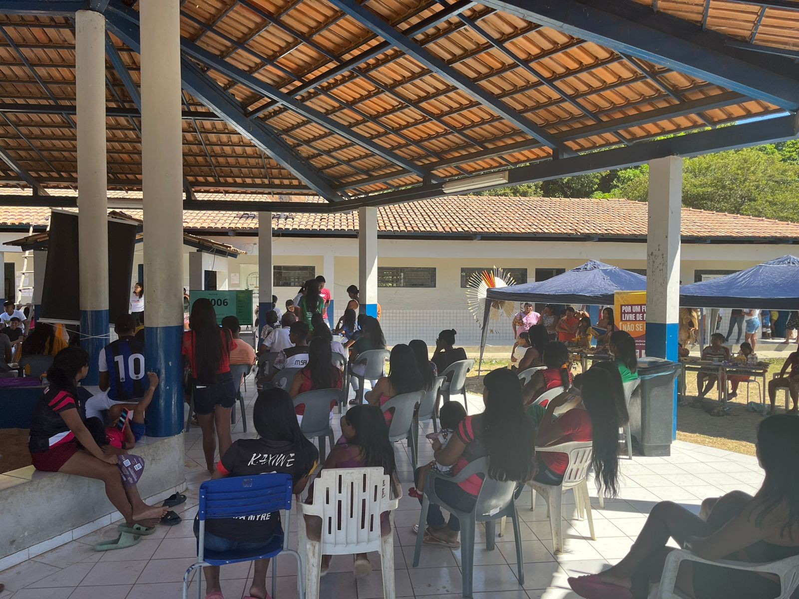 A ação ocorreu na Escola Estadual Indígena Kumanãna.