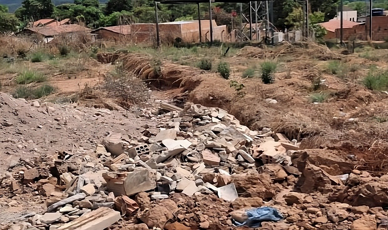 Percurso da erosão até a entrada do setor aeroporto
