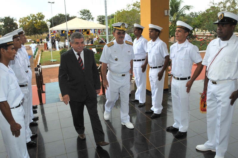 PGJ foi recepcionado pelo Capitão-de-Fragatas Paulo César Potiguara