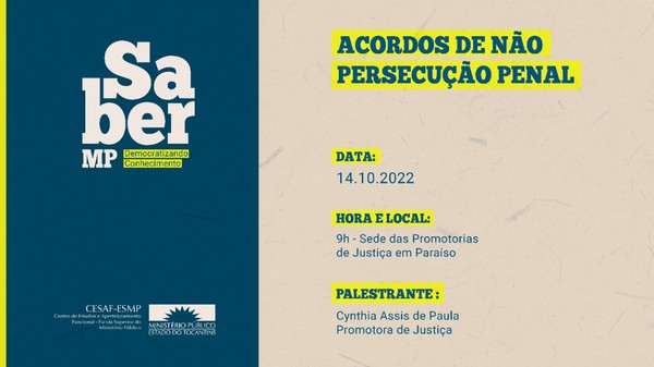 O evento será realizado no dia 14 de outubro