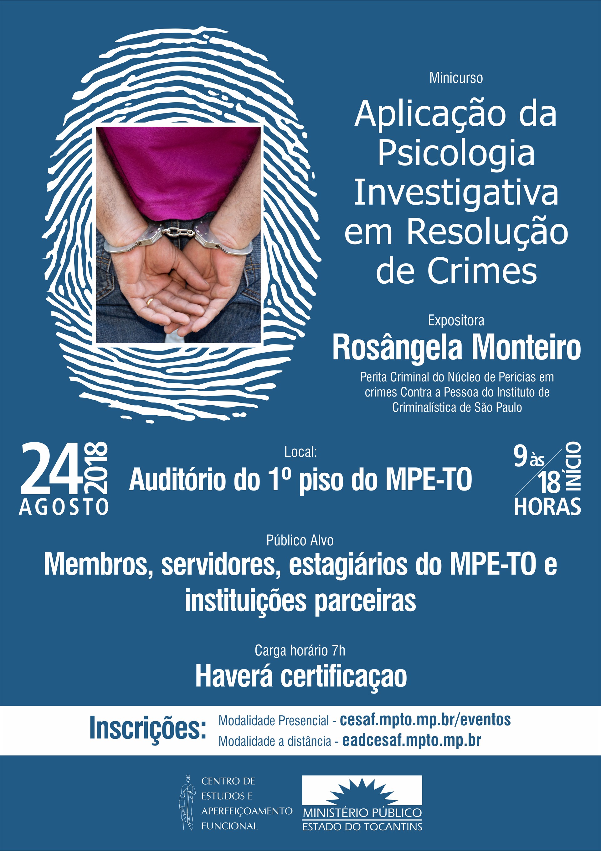 O curso será no dia 24 de agosto