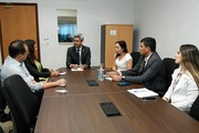 Participaram do encontro o procurador-geral de Justiça, Luciano Casaroti, a promotora de Justiça, Isabelle Figueiredo e representantes da Polícia Civil.