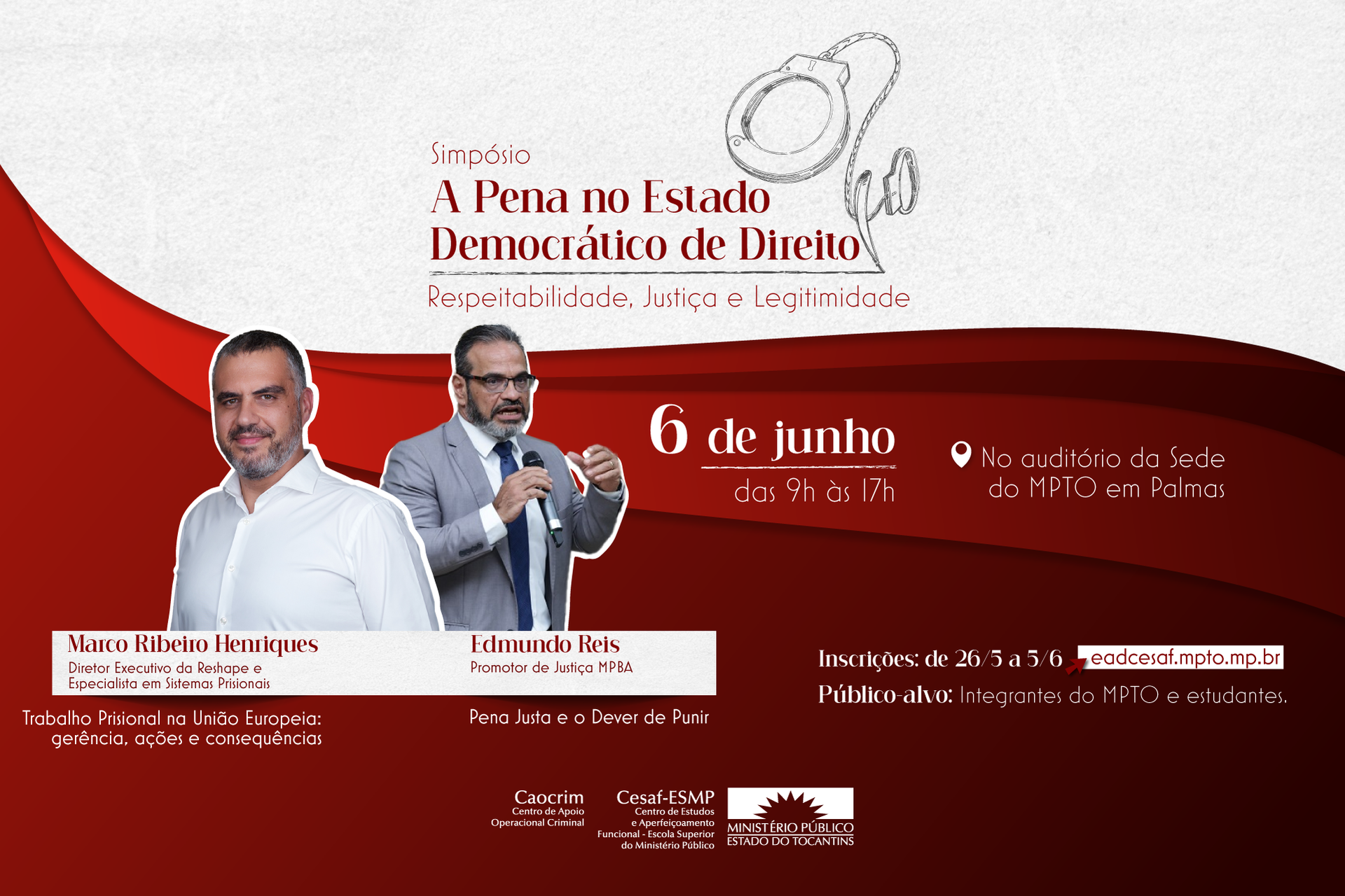 A programação no período matutino é aberta ao público, já no período vespertino é exclusiva a membros do MPTO