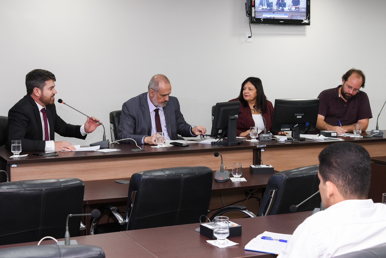 Promotor de Justiça Thiago Ribeiro em participação na audiência pública