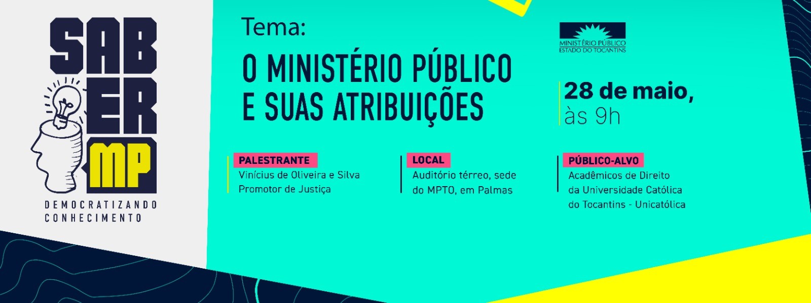A palestra será ministrada pelo promotor de Justiça Vinícius de Oliveira e Silva