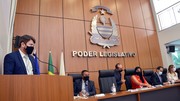 Promotor de Justiça Thiago Ribeiro Franco Vilela, durante audiência na Câmara Municipal de Palmas