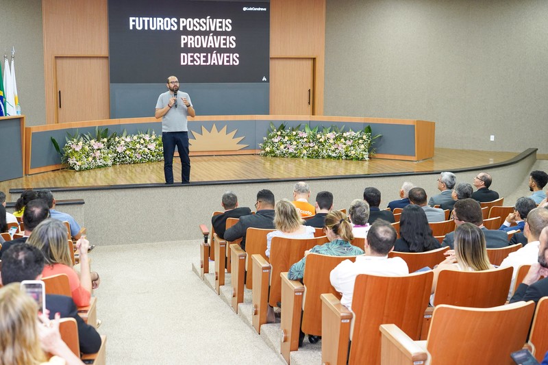 O head de inovação da Ayoo Luiz Candreva palestrou sobre transformações sociais e tecnológicas.